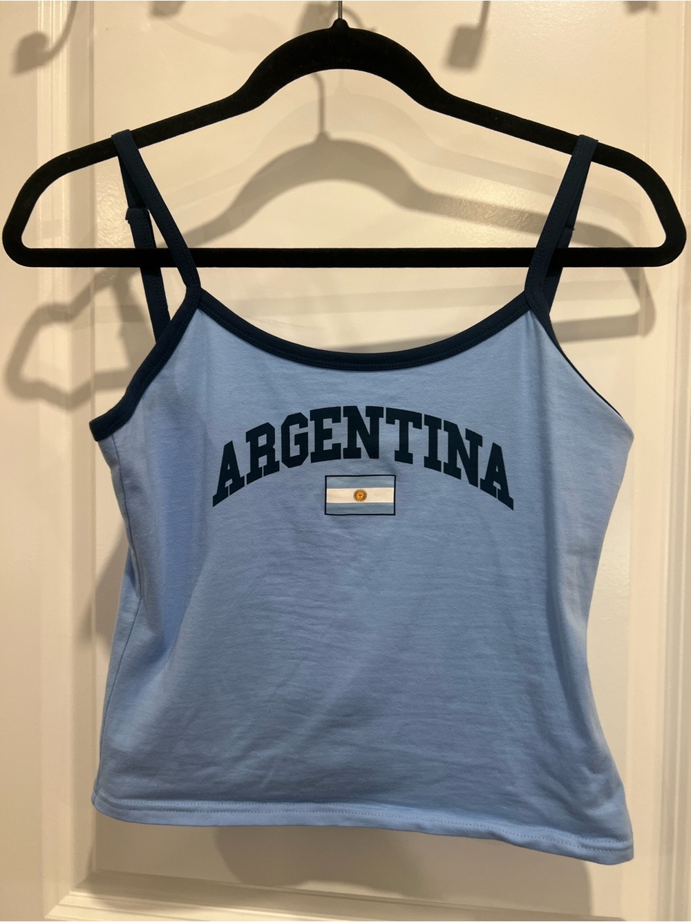 Edikted Light Blue Argentina Tank with Navy Trim